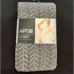 Gray Chevron Sweater Tights